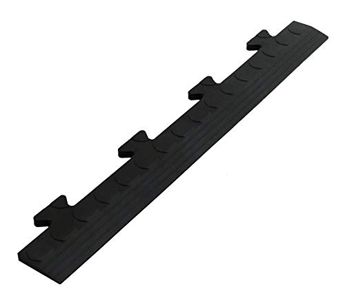 Auffahrt Randleiste Noppen schwarz Zapfen für Gewerbeboden PVC Fliesen Garagenboden Industrieboden Klick-Verlegung von VDP