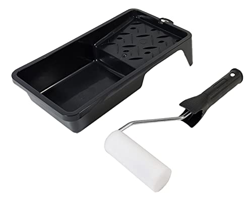 Profi Lackierset Farbroller 10cm Schaumwalze Lackroller + Farbschale Lackwanne Farbwanne von VDP