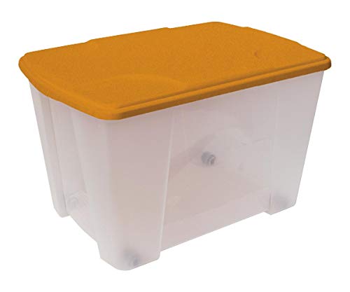 VDP Aufbewahrungsbox M76AT Kunststoffbox mit Rollen 51Ltr 565x390x350 Rollbox Spielzeugbox Wäschebox Deckel von VDP