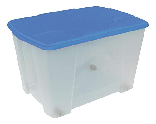 VDP Aufbewahrungsbox M76BT Kunststoffbox mit Rollen 51Ltr 565x390x350 Rollbox Spielzeugbox Wäschebox Deckel von VDP