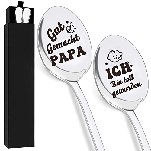 Vatertagsgeschenk für Papa Personalisiert Kaffeelöffel, Lang Latte Macchiato Löffel mit Gravur Gut Gemacht Papa und Ich Bin Toll Geworden Geschenk zum Geburtstag Vatertag, Weihnachtsgeschenke für Papa Vatertagsgeschenk für Papa Personalisiert Kaffeelöffel, Lang Latte Macchiato Löffel mit Gravur Gut Gemacht Papa und Ich Bin Toll Geworden Geschenk zum Geburtstag Vatertag, Weihnachtsgeschenke für Papa von VDSOW