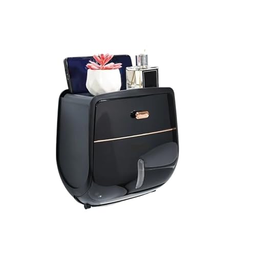 1pc Toilettenpapierhalter Doppelschicht Große Kapazität Aufbewahrungsbox Wandmontage Wasserdichte Tissue Box Badezimmerzubehör(Black) von VDSRPSDLQ