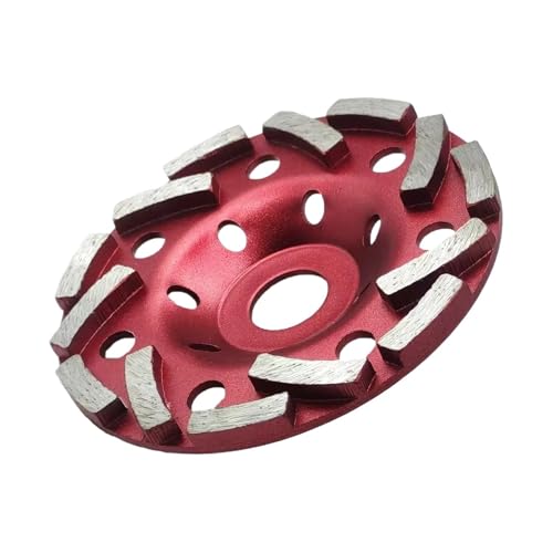 5 Zoll Diamant Schleifen Disc Schleif Tasse Rad Tragen Beständig Schleifen Langlebig Winkel Grinder For Beton(Red,3pcs) von VDSRPSDLQ
