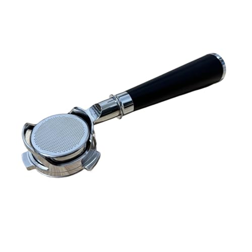 54 mm Bodenloser Kaffee-Siebträger, kompatibel mit Breville, 870/875/878/880, nackter Griff mit Korb for 1170/1019 Barista-Werkzeug(A black wood) von VDSRPSDLQ