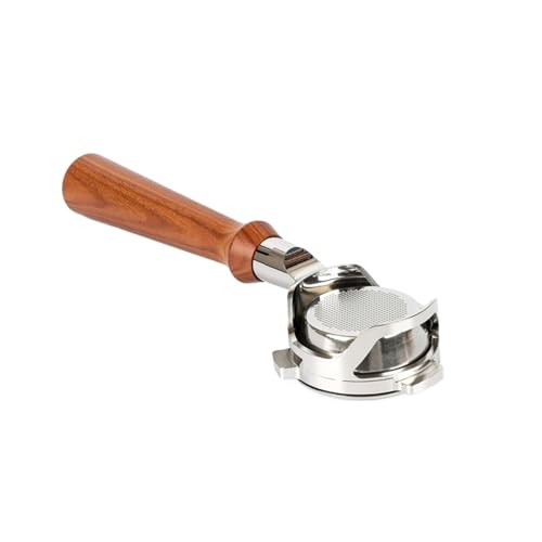 54 mm Bodenloser Kaffee-Siebträger, kompatibel mit Breville, 870/875/878/880, nackter Griff mit Korb for 1170/1019 Barista-Werkzeug(F red wood) von VDSRPSDLQ