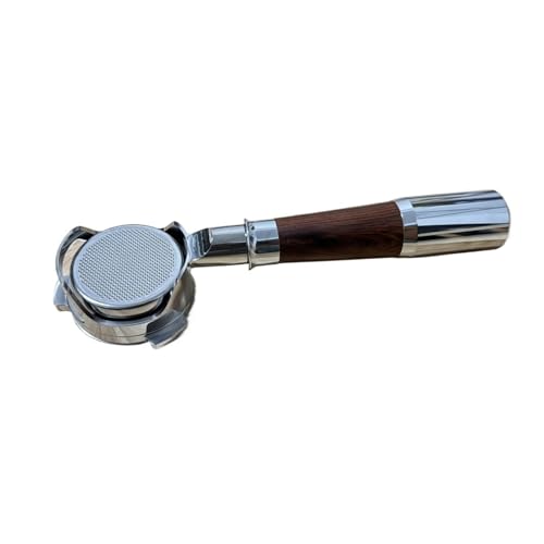 54 mm Bodenloser Kaffee-Siebträger, kompatibel mit Breville, 870/875/878/880, nackter Griff mit Korb for 1170/1019 Barista-Werkzeug(Metal wood) von VDSRPSDLQ