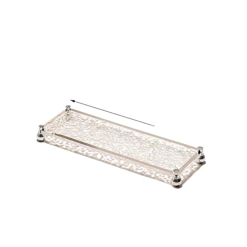 Acryl Waschbecken Lagerung Bad Regal Tablett Lange Tischplatte Kosmetik Rack ZF494(Water Ripple M) von VDSRPSDLQ