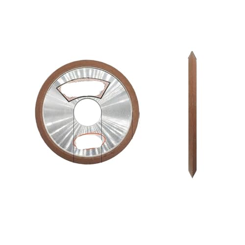Grit150 Diamant-Harz-Schleifscheibe, doppelt abgeschrägter Winkel 60° 90° for Schleifen von Legierungs-, Keramik-, Wolfram- und Stahlschneidwerkzeugen(125x8x32x10 60V) von VDSRPSDLQ