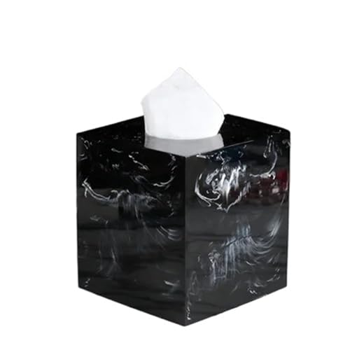 Kreative Taschentuchbox aus Marmorharz im nordischen Stil for Wohnzimmer, Couchtisch, Schlafzimmer, Serviettenablage, Hotel, Aufbewahrungsbox for Papierhandtücher(2) von VDSRPSDLQ