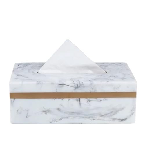 Kreative Taschentuchbox aus Marmorharz im nordischen Stil for Wohnzimmer, Couchtisch, Schlafzimmer, Serviettenablage, Hotel, Aufbewahrungsbox for Papierhandtücher(9) von VDSRPSDLQ