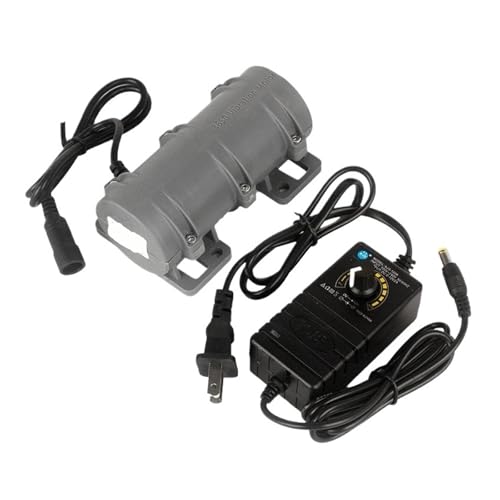 Mini-Vibrationsmotor 12 V/24 V 3800 U/min 10 W for Systeme Massagebett Stuhl Geschwindigkeitsregulierender Vibrator (mit Netzteil) a(12V,US Plug) von VDSRPSDLQ