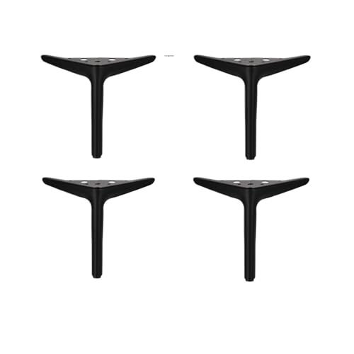 VDSRPSDLQ 4 STÜCKE Metall Möbelbeine TV-Schrank Bett Couchtisch Bein Schwarz Gold Silber Schreibtisch Hocker Stuhl Fuß Sofa Hardware Ersatz(4PCS Black 15cm) von VDSRPSDLQ