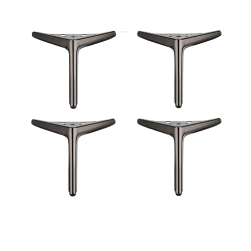 VDSRPSDLQ 4 STÜCKE Metall Möbelbeine TV-Schrank Bett Couchtisch Bein Schwarz Gold Silber Schreibtisch Hocker Stuhl Fuß Sofa Hardware Ersatz(4PCS Grey 18cm) von VDSRPSDLQ