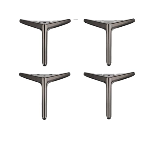 VDSRPSDLQ 4 STÜCKE Metall Möbelbeine TV-Schrank Bett Couchtisch Bein Schwarz Gold Silber Schreibtisch Hocker Stuhl Fuß Sofa Hardware Ersatz(4PCS Grey 25cm) von VDSRPSDLQ