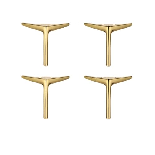 VDSRPSDLQ 4 STÜCKE Metall Möbelbeine TV-Schrank Bett Couchtisch Bein Schwarz Gold Silber Schreibtisch Hocker Stuhl Fuß Sofa Hardware Ersatz(4PCS K Gold 12cm) von VDSRPSDLQ