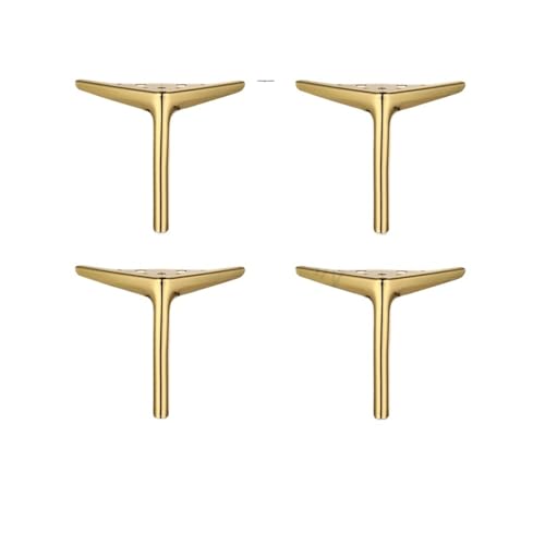 VDSRPSDLQ 4 STÜCKE Metall Möbelbeine TV-Schrank Bett Couchtisch Bein Schwarz Gold Silber Schreibtisch Hocker Stuhl Fuß Sofa Hardware Ersatz(4PCS K Gold 18cm) von VDSRPSDLQ