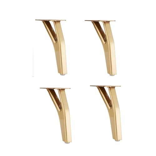 VDSRPSDLQ 4 Stück 15 cm Y-Form Metallmöbel Moderne Ersatzfüße Hochleistungs-konische Tisch-/Sofabeine Couch-Dekorbeine(4pcs 15cm Golden) von VDSRPSDLQ