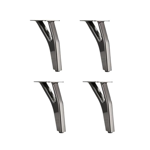 VDSRPSDLQ 4 Stück 15 cm Y-Form Metallmöbel Moderne Ersatzfüße Hochleistungs-konische Tisch-/Sofabeine Couch-Dekorbeine(4pcs 15cm Gun Black) von VDSRPSDLQ