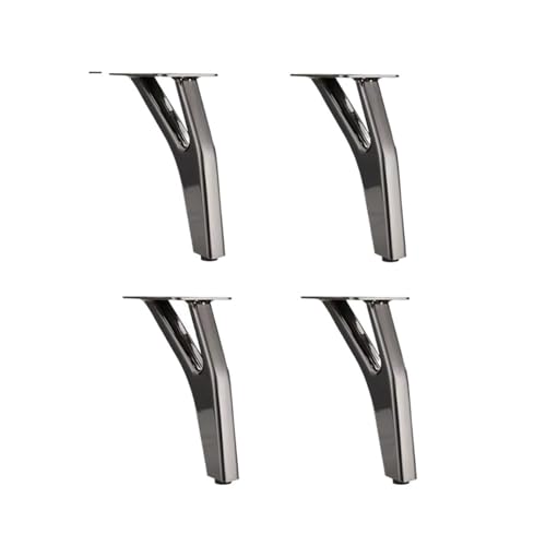 VDSRPSDLQ 4 Stück 15 cm Y-Form Metallmöbel Moderne Ersatzfüße Hochleistungs-konische Tisch-/Sofabeine Couch-Dekorbeine(4pcs 18cm Gun Black) von VDSRPSDLQ