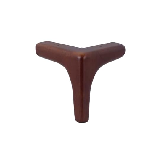 VDSRPSDLQ 4 Stück Gummiholz Walnussfleck Dreieckige Beinfüße mit Messingspitze for Sofamöbel Kaffeebar Schrank Ersatzschraube(130mm) von VDSRPSDLQ
