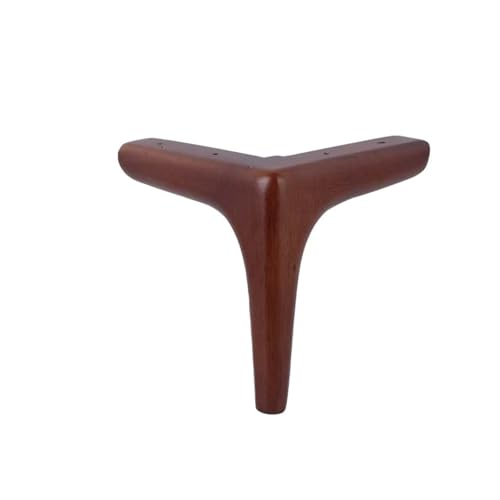VDSRPSDLQ 4 Stück Gummiholz Walnussfleck Dreieckige Beinfüße mit Messingspitze for Sofamöbel Kaffeebar Schrank Ersatzschraube(150mm) von VDSRPSDLQ