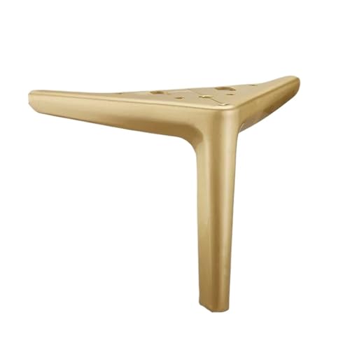 VDSRPSDLQ 4 Stück Möbelbeine Aus Metall, 10 cm, for Schrank, Sofa, Tisch, for TV-Schrankfüße, Unterstützung for Möbelzubehör(Brushed Gold 10cm-4p) von VDSRPSDLQ