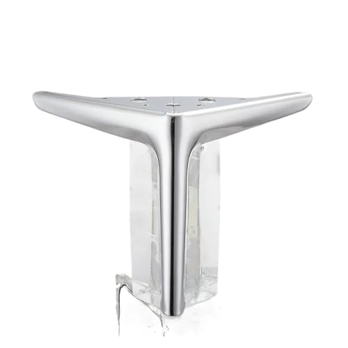 VDSRPSDLQ 4 Stück Möbelbeine Aus Metall, 10 cm, for Schrank, Sofa, Tisch, for TV-Schrankfüße, Unterstützung for Möbelzubehör(Silver 10cm-4pcs) von VDSRPSDLQ