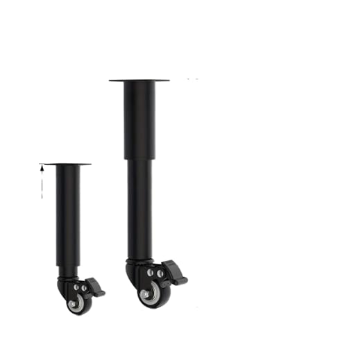 VDSRPSDLQ 4 Stück ausziehbare Möbelbeine aus Metall mit Rollen, Tischbeine, mit robustem Ersatz for Schränke, Sofas, Schreibtische, Kommoden(245-360mm-4PCS) von VDSRPSDLQ