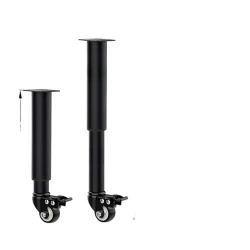 VDSRPSDLQ 4 Stück ausziehbare Möbelbeine aus Metall mit Rollen, Tischbeine, mit robustem Ersatz for Schränke, Sofas, Schreibtische, Kommoden(315-450mm-4PCS) von VDSRPSDLQ