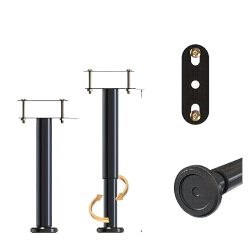 VDSRPSDLQ Einstellbarer Höhenbereich: 4-teiliges Bettrahmen-Stützbein – robuster Stahl mit Gummibasis, geeignet for Queensize- und Kingsize-Betten.(12-18cm-4PCS) von VDSRPSDLQ