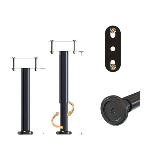 VDSRPSDLQ Einstellbarer Höhenbereich: 4-teiliges Bettrahmen-Stützbein – robuster Stahl mit Gummibasis, geeignet for Queensize- und Kingsize-Betten.(15-26cm-4PCS) von VDSRPSDLQ