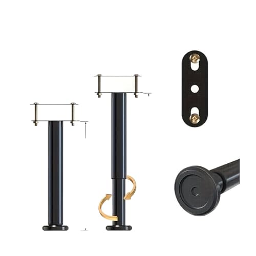 VDSRPSDLQ Höhenverstellbar: 4 Stützbeine for den Bettrahmen. Robuster Stahl mit Gummibasis for Stabilität. Geeignet for Queensize- und Kingsize-Betten.(Black-25-45CM-4PCS) von VDSRPSDLQ