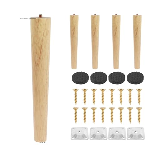 VDSRPSDLQ Möbelbeine aus Holz, solide Tischfüße, schräge/gerade Tischfüße, rutschfeste Stuhl-Ersatzfüße, Möbelzubehör(Straight Foot 25cm) von VDSRPSDLQ