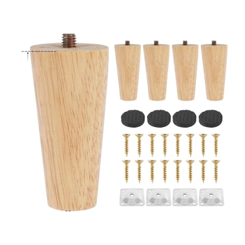 VDSRPSDLQ Möbelbeine aus Holz, solide Tischfüße, schräge/gerade Tischfüße, rutschfeste Stuhl-Ersatzfüße, Möbelzubehör(Straight Foot 8cm) von VDSRPSDLQ