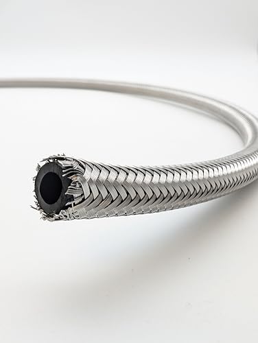 10 Meter Edelstahl V2A Benzinleitung Ø 8mm Kraftstoffschlauch Stahlflex Benzinschlauch DIN 73379-C von VE-INDUSTRIES