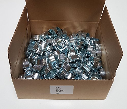 100x Schlauchschellen Mini Schellen Industriequalität W1 verzinkt (14-16mm) von VE-INDUSTRIES