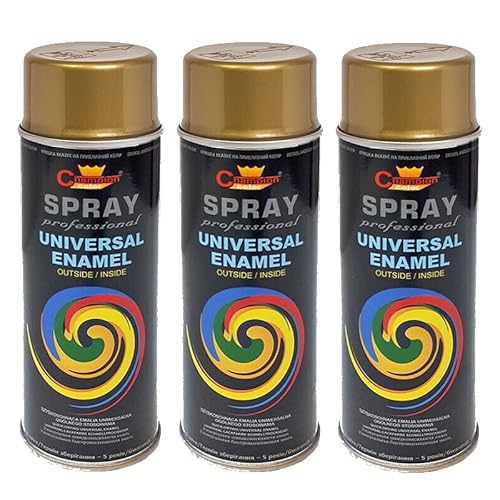 3 Stück 400ml Sprühlack Felgenlack Felgen Farbe Spraydosen Sprühfarbe Gold 3 Stück 400ml Sprühlack Felgenlack Felgen Farbe Spraydosen Sprühfarbe Gold von VE-INDUSTRIES