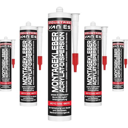 5 x Montagekleber Extra Stark 130kg/m2 Konstruktionskleber Styroporkleber Baukleber 310ml 5 x Montagekleber Extra Stark 130kg/m2 Konstruktionskleber Styroporkleber Baukleber 310ml von VE-INDUSTRIES