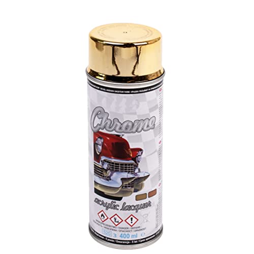 Chromlack Spray 400ml div. Farben Chrom Effektspray Dose (Gold) von VE-INDUSTRIES