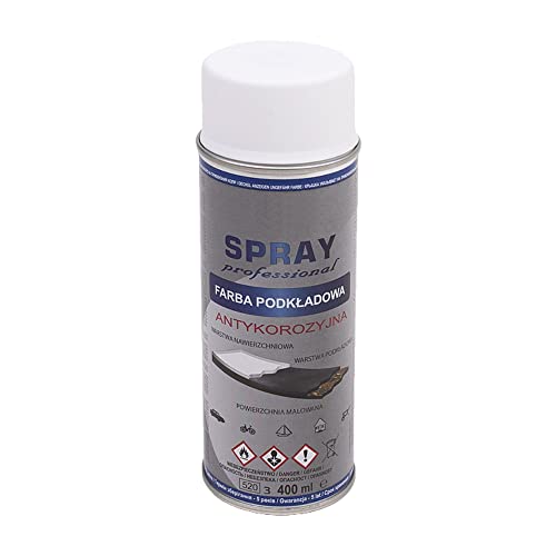 Haftgrund Primer Spray weiss matt Sprühdose, Haftgrund Spray für Innen und Außen, hohe Deckkraft, Spraydose 400 ml von VE-INDUSTRIES