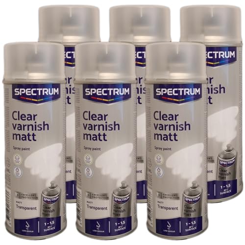 Klarlack MATT-transparent 400ml Sprühdose Acryllack Mattlack Schutzlack Versiegelung (6) von VE-INDUSTRIES