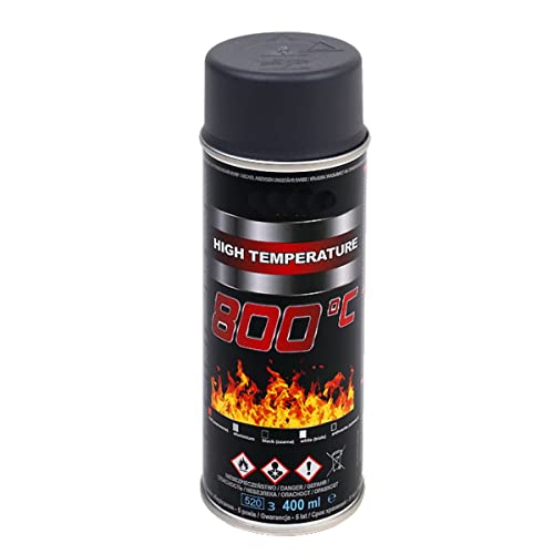 VE-INDUSTRIES Thermolack Spray Ofenlack Auspufflack Hitzebeständiger Lack Ofenfarbe 800°C div. Farben (Anthrazit) von VE-INDUSTRIES
