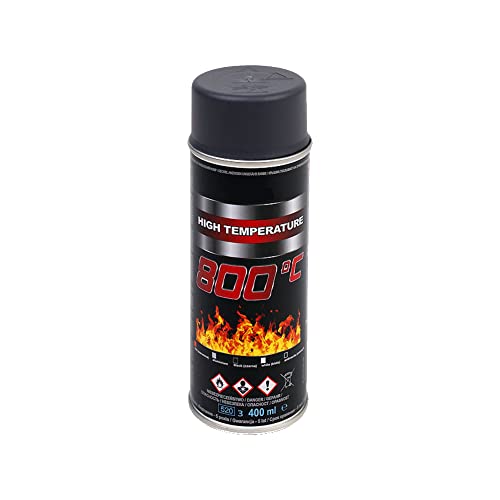 VE-INDUSTRIES Thermolack Spray Ofenlack Auspufflack Hitzebeständiger Lack Ofenfarbe Anthrazit matt 800°C von VE-INDUSTRIES