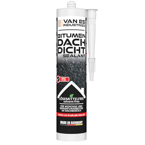 VAN ES INDUSTRIES Bitumenkleber 1x 300ml Kartusche für Montage- und Reparaturarbeiten im Dachbereich | lösemittelfrei | geruchsneutral | gebrauchsfertig | für Polystyrol geeignet VAN ES INDUSTRIES Bitumenkleber 1x 300ml Kartusche für Montage- und Reparaturarbeiten im Dachbereich | lösemittelfrei | geruchsneutral | gebrauchsfertig | für Polystyrol geeignet von VE-INDUSTRIES