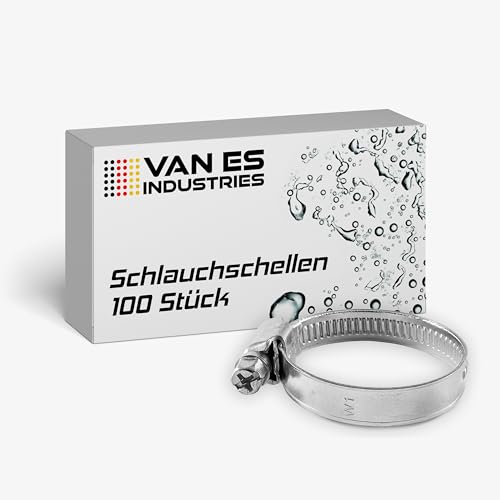 VE-INDUSTRIES 100 Stück Schlauchschellen 25-40mm Schlauchschelle Schlauchklemme W1 Schlauchbinder Schellen von VE-INDUSTRIES