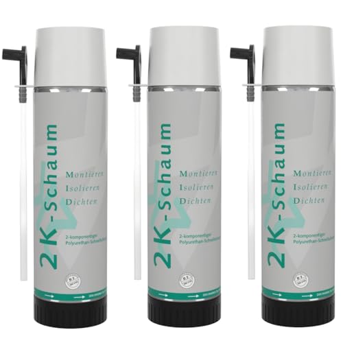VE-INDUSTRIES 3x 2K B2 Türzargenschaum Schnellschaum Türschaum PU Adapterschaum 400ml von VE-INDUSTRIES
