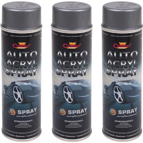 VE-INDUSTRIES 3x 500ml Felgensilber Felgenlack Lackspray Sprühdose Silber-Aluminium RAL9006 von VE-INDUSTRIES