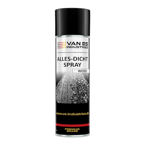 VE-INDUSTRIES Dichtungsspray: Allesdichter-Spray, Wasserfester Flüssigkunststoff weiß, 500 ml (Alles dicht Spray) von VE-INDUSTRIES