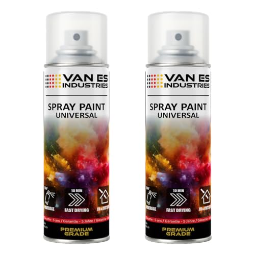 VE-INDUSTRIES Klarlack MATT 2x 400ml | Acryl Sprühlack für Versiegelung | Transparenter Lack Spraydose | UV-beständig, wetterfest, schnelltrocknend für Holz, Metall, Hartkunststoff & mehr VE-INDUSTRIES Klarlack MATT 2x 400ml | Acryl Sprühlack für Versiegelung | Transparenter Lack Spraydose | UV-beständig, wetterfest, schnelltrocknend für Holz, Metall, Hartkunststoff & mehr von VE-INDUSTRIES