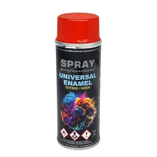 VE-INDUSTRIES Lackspray nach RAL Spraydose 400ml Buntlack für Holz, Metall (Feuerrot - RAL 3000) von VE-INDUSTRIES